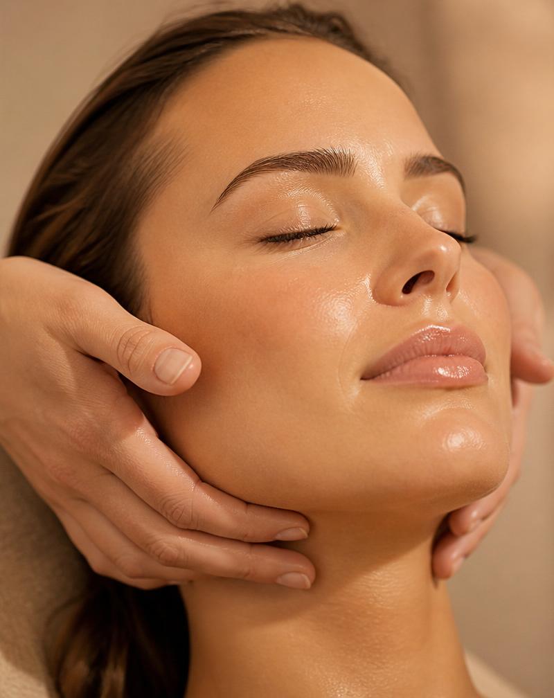 European NeoLifting facial treatment in progress